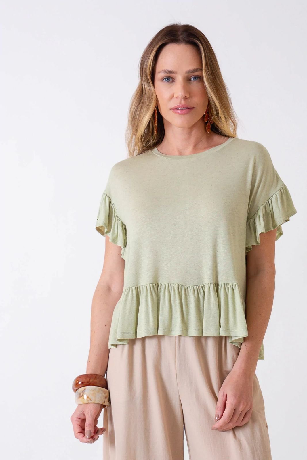 Blusa Maia Babados Viscolinho