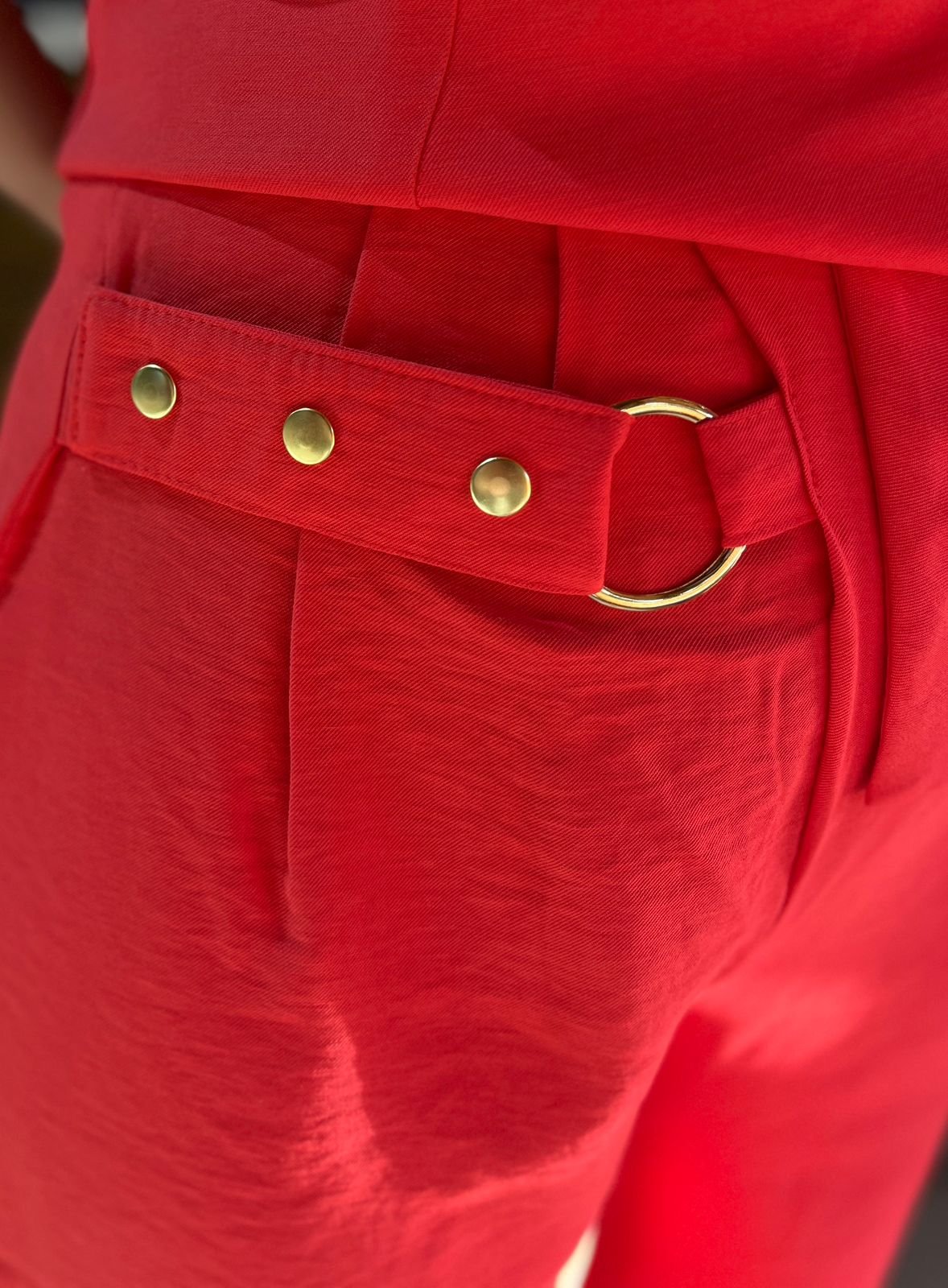 Calça Alfaiataria Lia Vermelho Coral