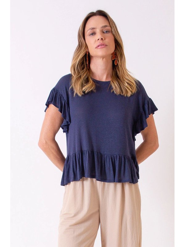 BLUSA MAIA BABADOS VISCOLINHO