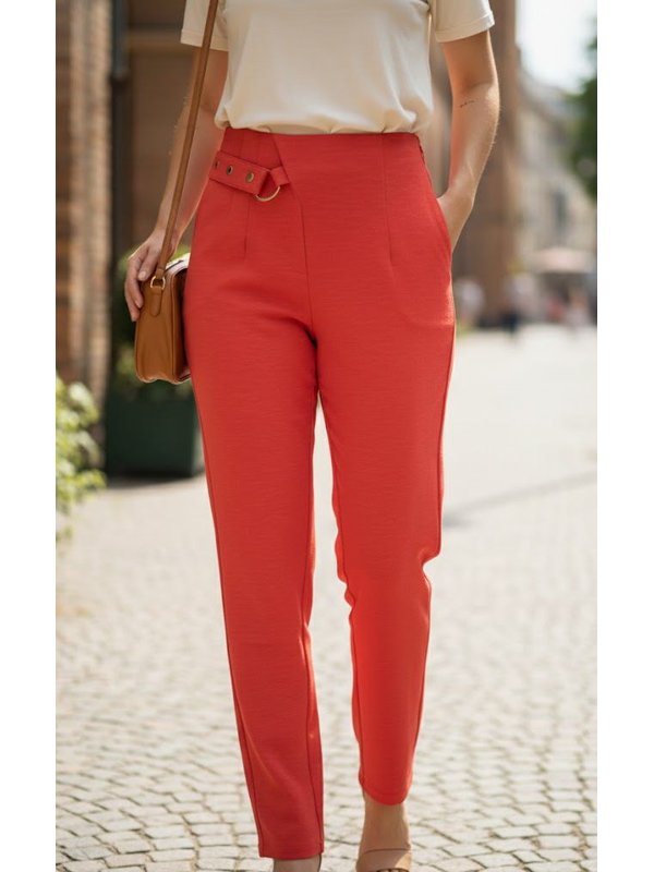 CALÇA ALFAIATARIA LIA VERMELHO CORAL