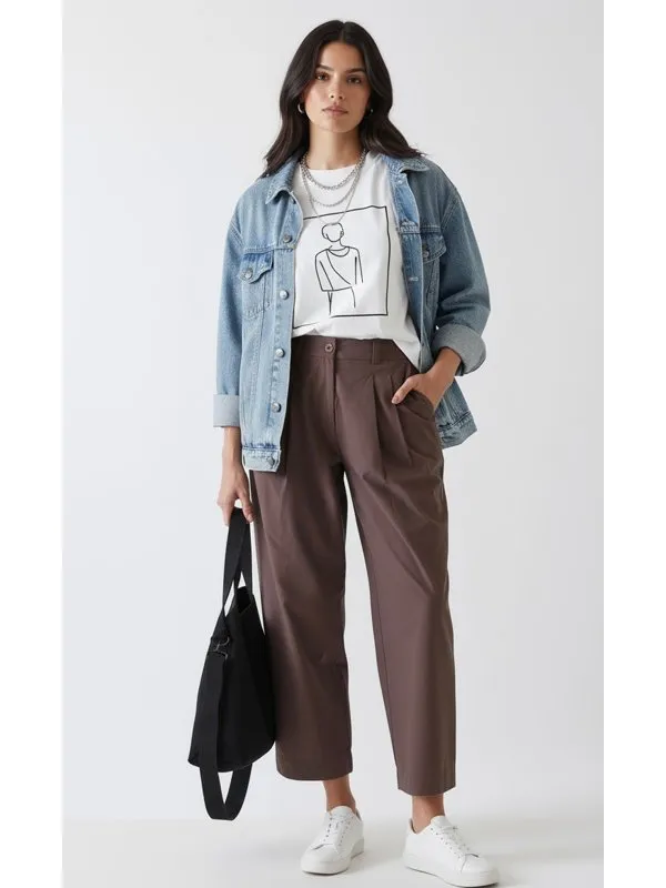 CALÇA BAGGY 100% ALGODÃO