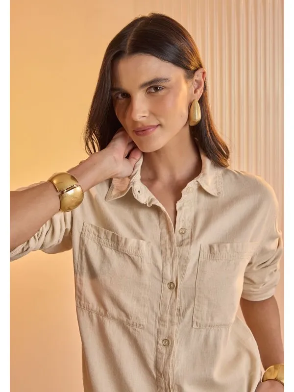 CAMISA LINEM NATURAL