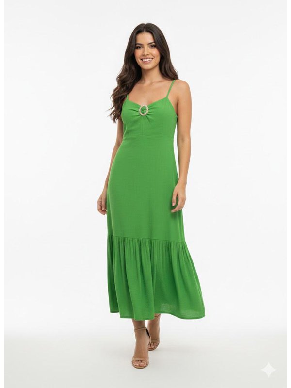 VESTIDO ANA COM DETALHE DOURADO