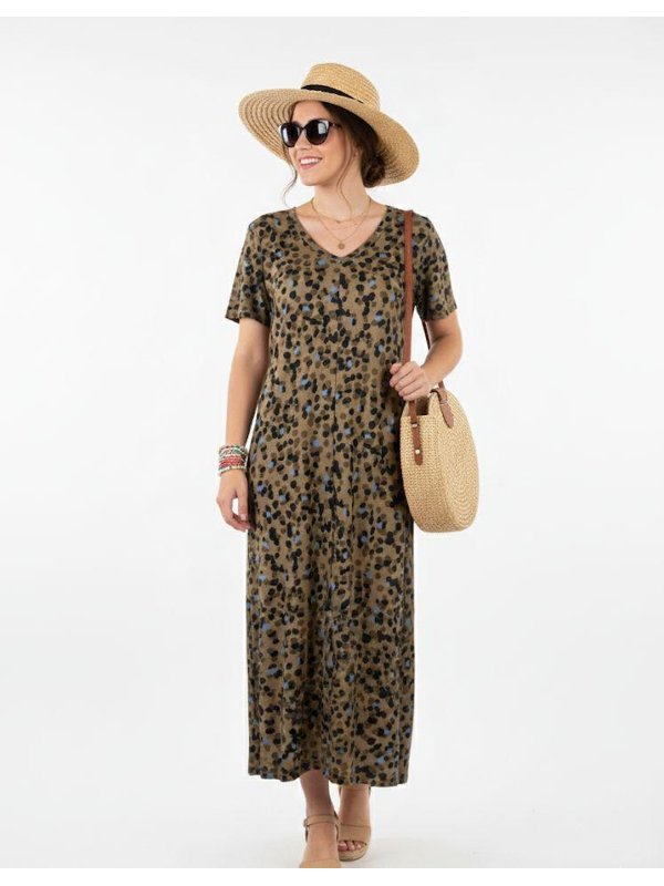 VESTIDO MIDI ANIMAL PRINT ELEGANCE