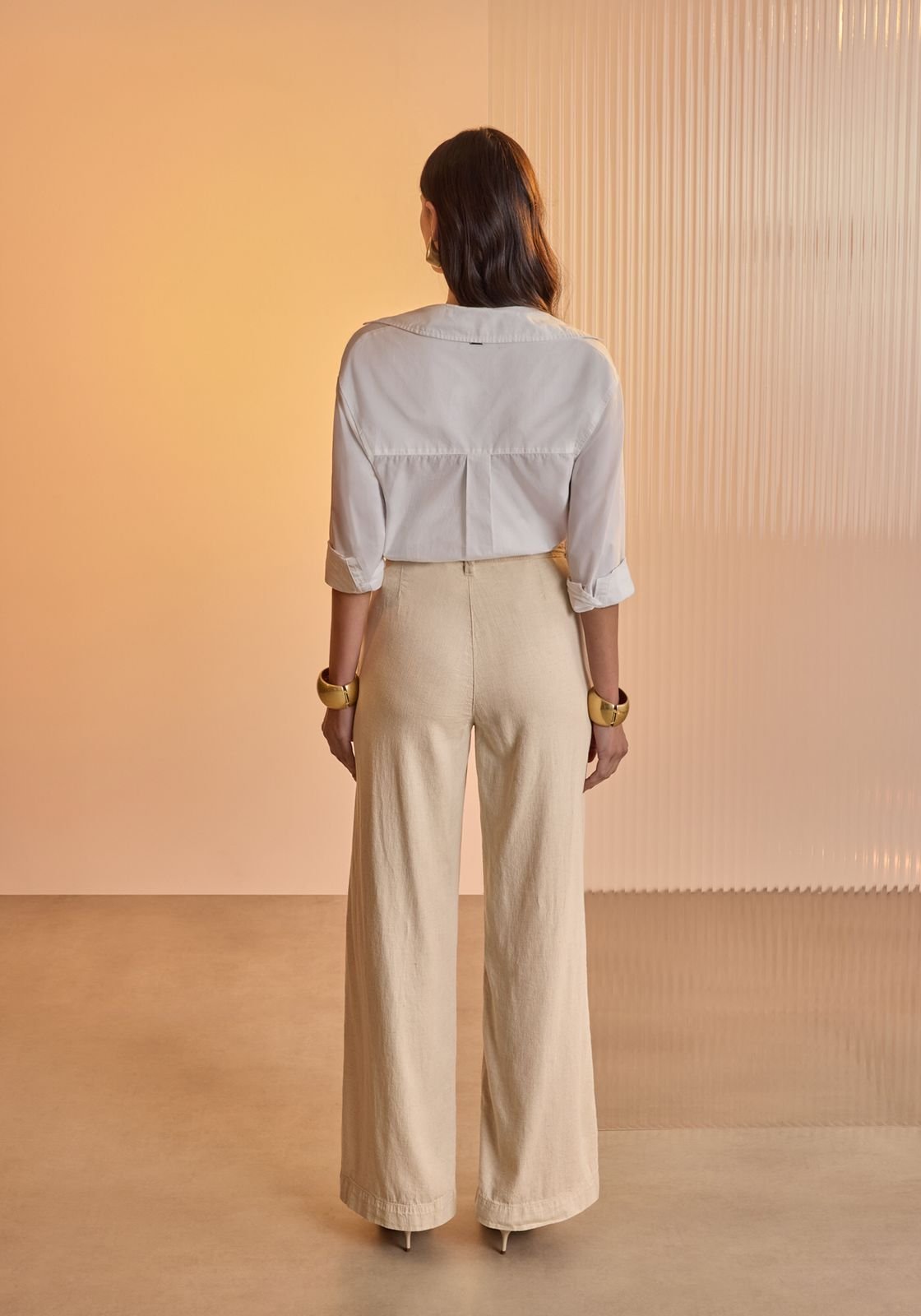 Calça Pantalona Natural