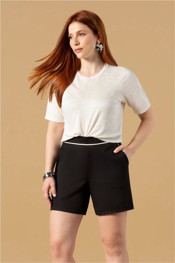 Blusa Malha Bordado