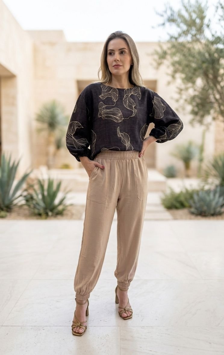 Blusa Folhagem Elegance