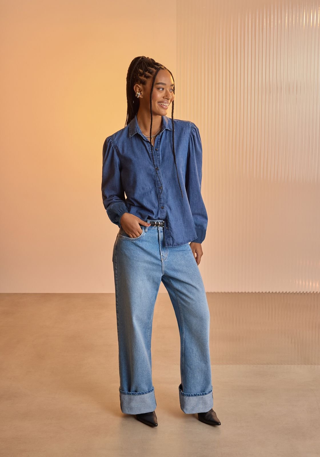 Camisa Jeans Soft Classic