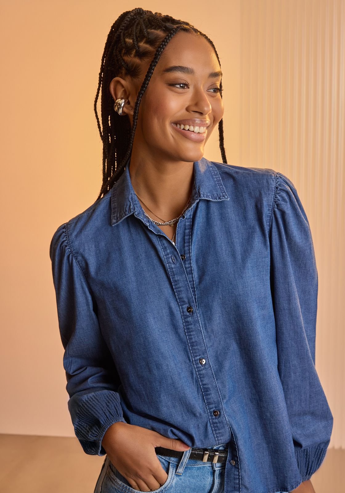 Camisa Jeans Soft Classic
